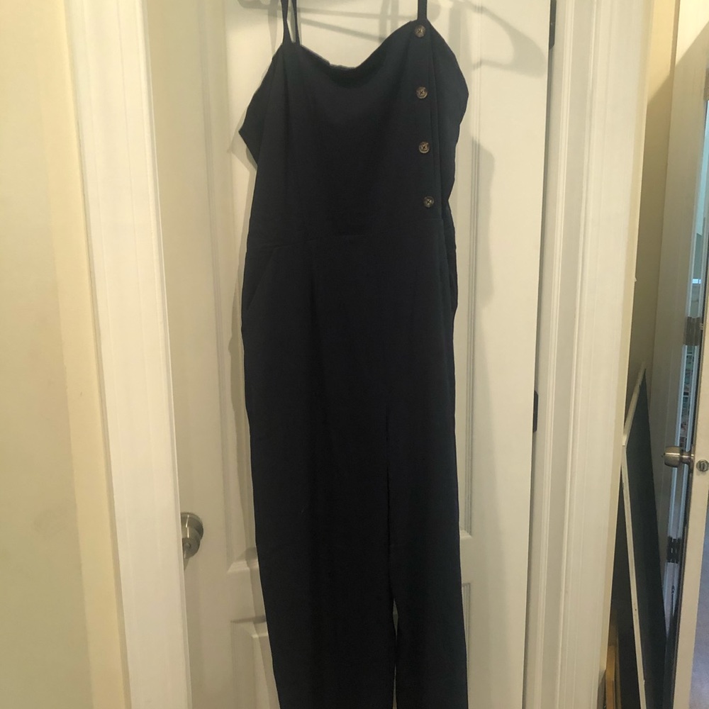 Maurices Navy Blue skinny strap jumpsuit